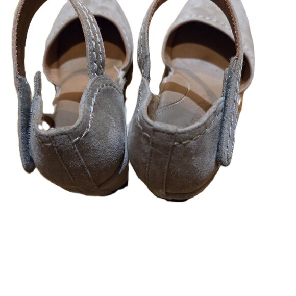 L'Amour Des Pieds Beige Suede Wedge Shoes - Picture 3 of 5